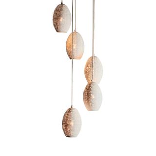 Constellation - White - Perforated 5 Balloon Pendant Light Cluster