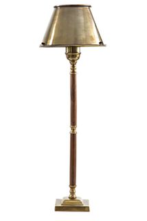 Nantucket Table Lamp Antique Brass and Dark Wood