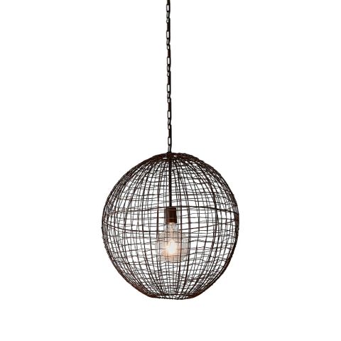 Cray Ball Ceiling Pendant Medium Antique Copper