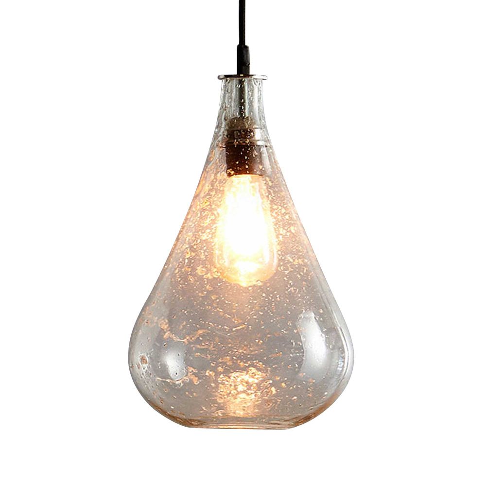 Teardrop shaped pendant deals light