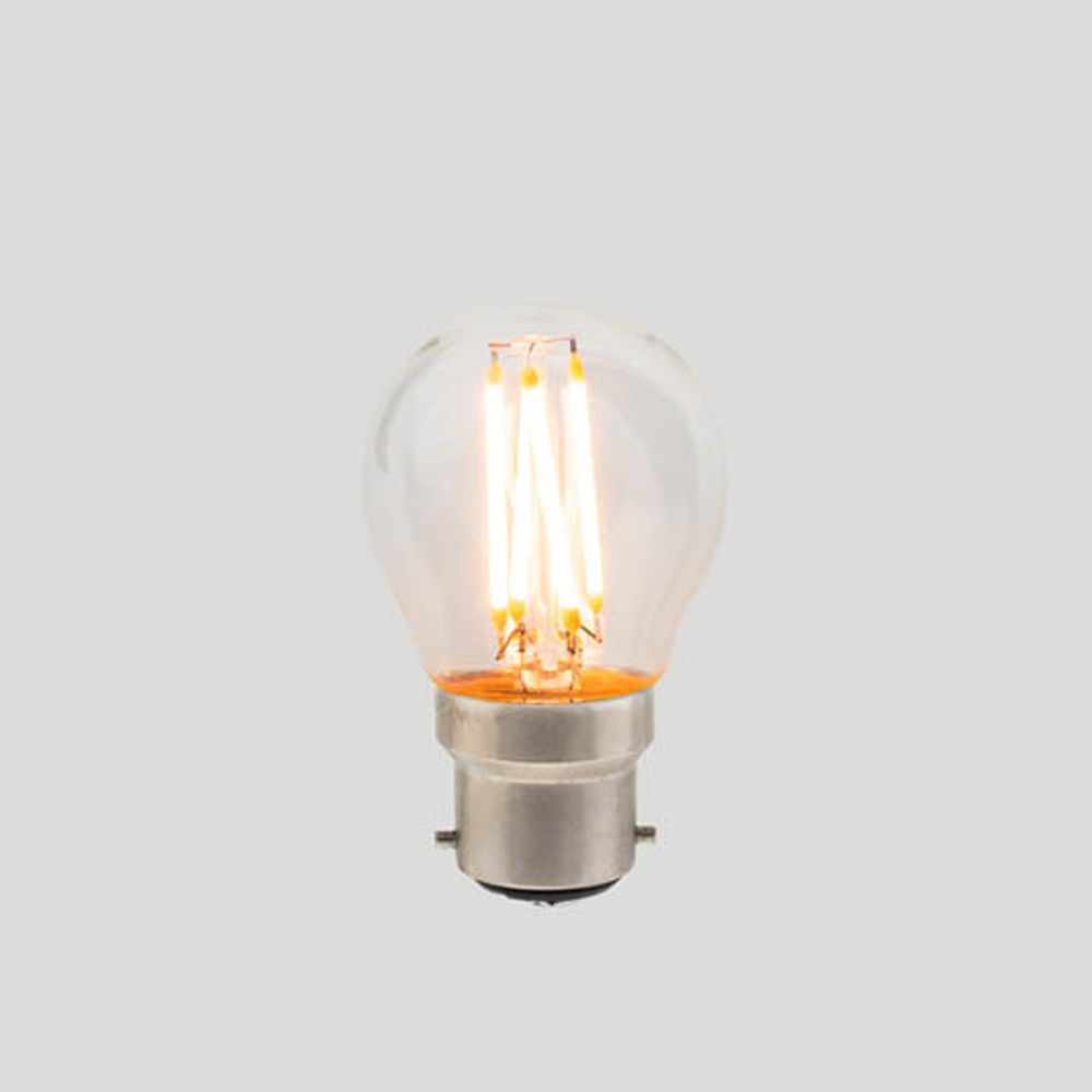 G45 3W Fancy Round LED Filament Light Bulb - E14 2200K Clear Glass -  Vintage LED - LED Edison Globes & Pendants