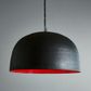 Noir Ceiling Pendant Large Black with Red Interior