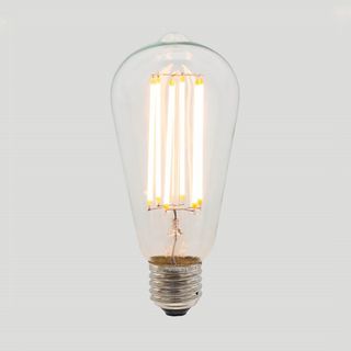 ST64 Long LED Filament - Clear Glass - 8W E27 3000k