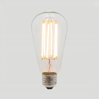 ST64 Long LED Filament - Clear Glass - 8W E27 3000k