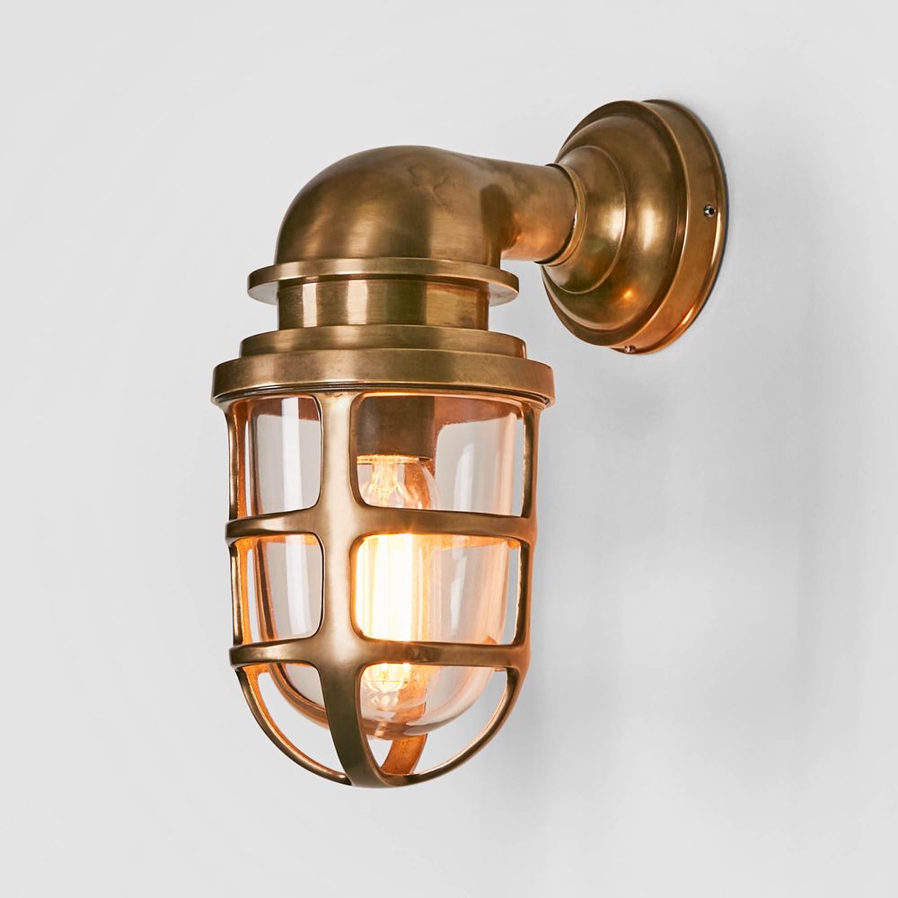 Lantern style store wall sconce