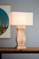 George - Natural - Rectangular Wood Ballister Table Lamp