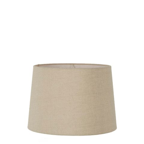 Linen Drum Lamp Shade Small Dark Natural Linen
