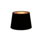 Linen Drum Lamp Shade Small Black with Silver Lining