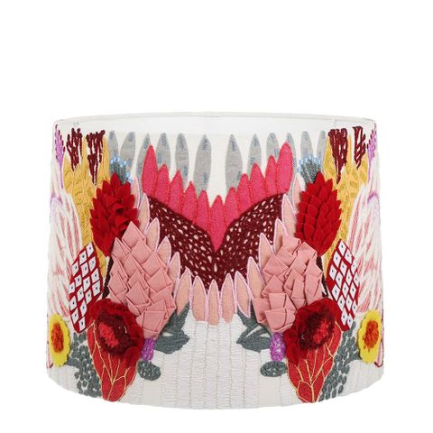 Embroidered Floral Lamp Shade