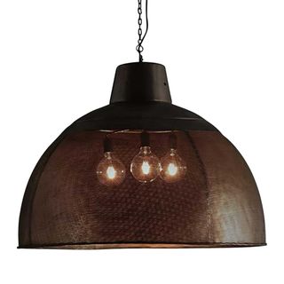 Riva Ceiling Pendant Extra Large Matt Black and Gold