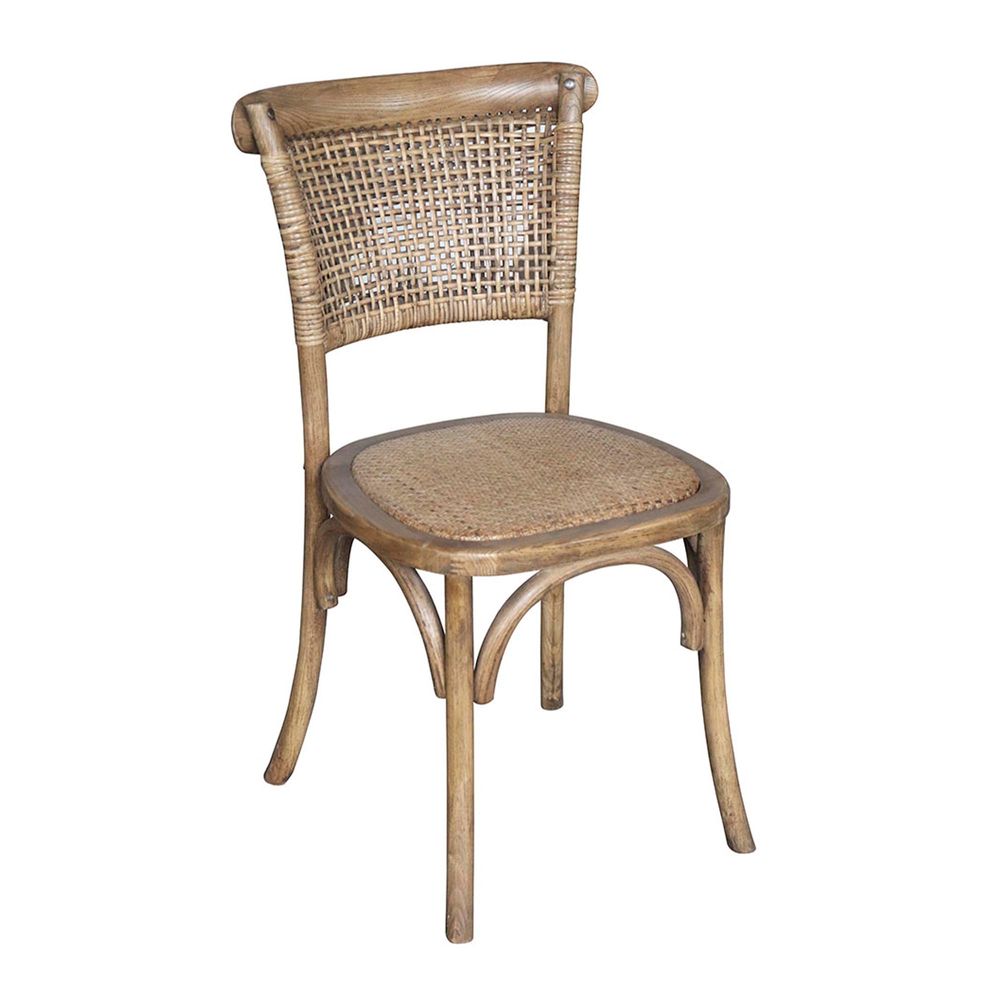 Oak discount rattan chair