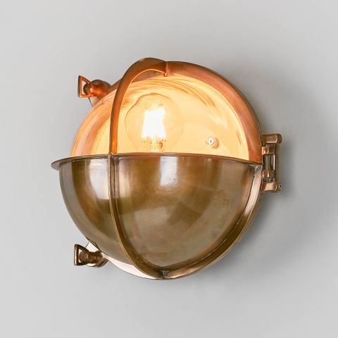 Vienna Outdoor Wall Light in Antique Brass