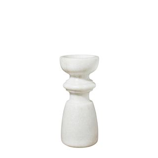 Marble Candle Stick Small White
