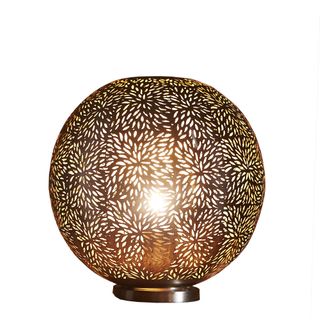 Taurus - Brass - Perforated Round Table Lamp