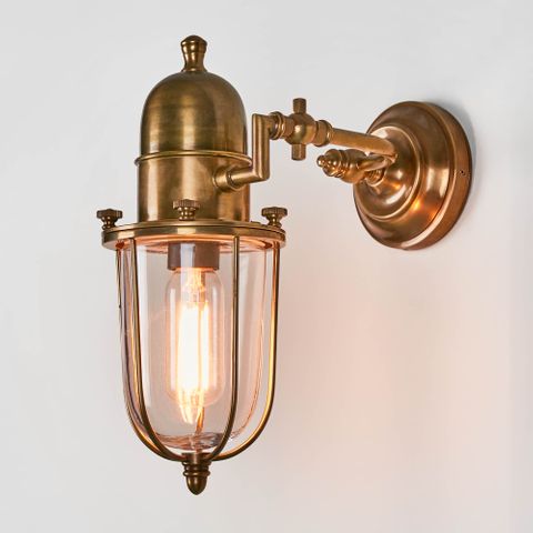 Chapel Outdoor Wall Light Antique Brass