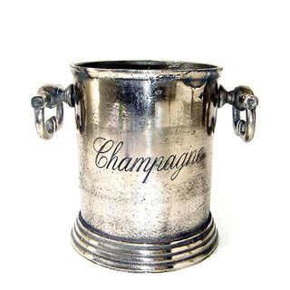 Round Champagne Ice Bucket Silver