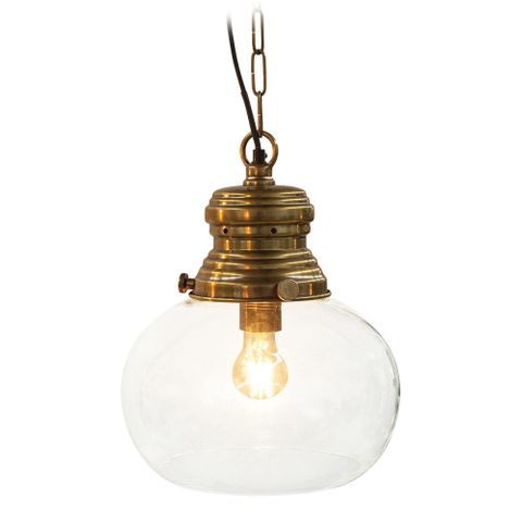 Paddington Ceiling Pendant Small Antique Brass