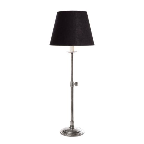 Davenport Table Lamp Base Antique Silver- Base Only