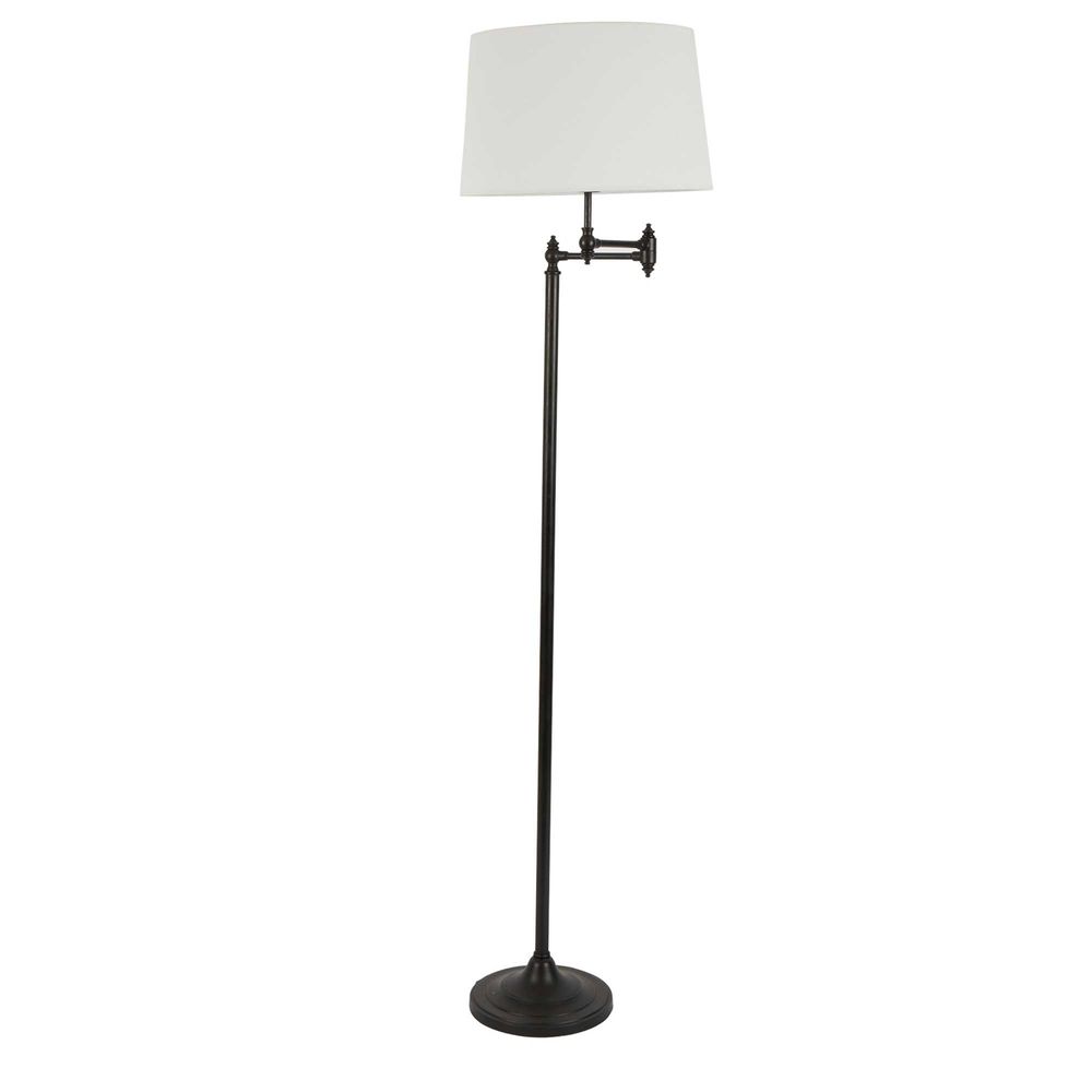 Black matte outlet floor lamp