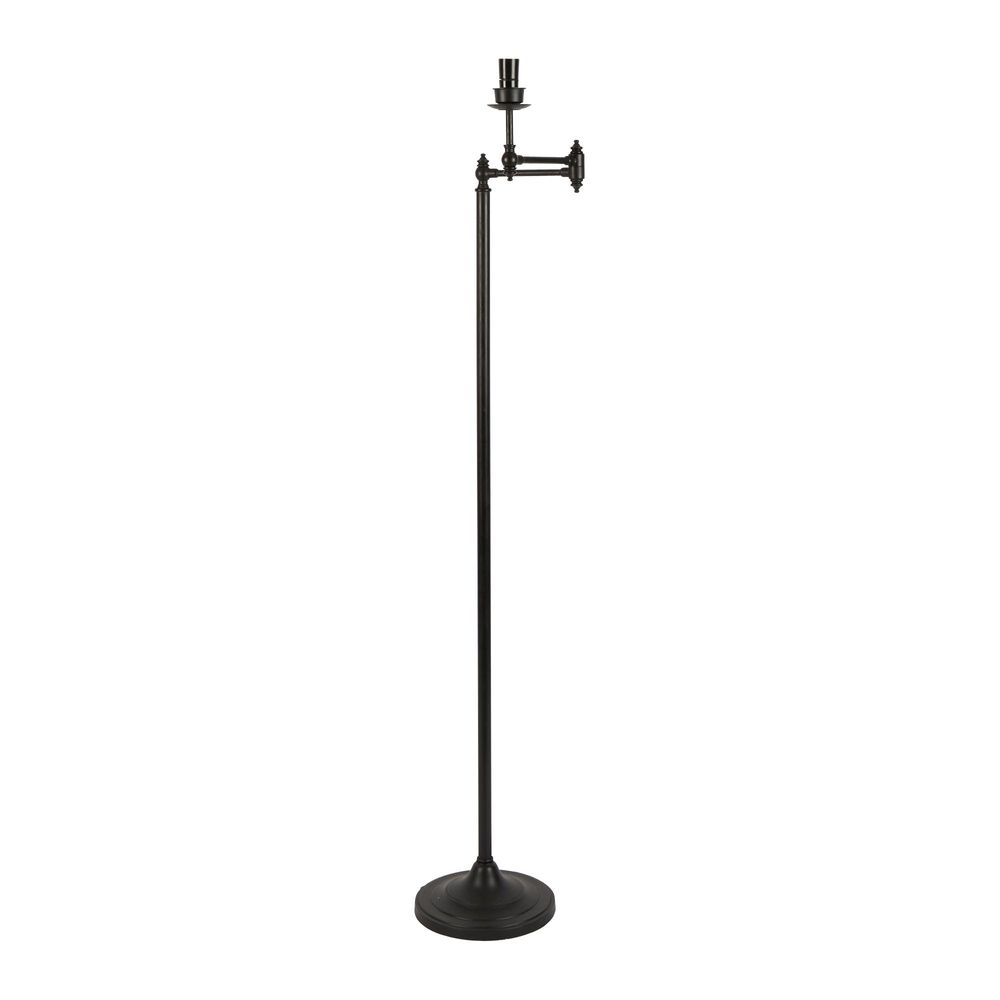 Macleay Floor Lamp Antique Brass With Black Shade