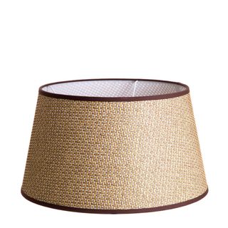 XL Taper Lamp Shade (18x14x10 H) - Brown - Basket Weave Lamp Shade with B22 Fixture