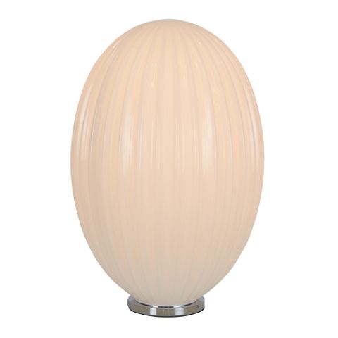 Costolette Table Lamp Base Large Opal White