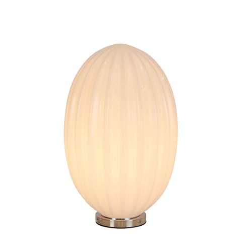 Costolette Table Lamp Base Small Opal White