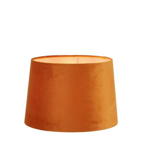 Velvet Drum Lamp Shade Medium Burnt Orange