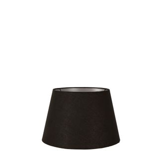 Linen Drum Lamp Shade XXS Black with Silver Lining