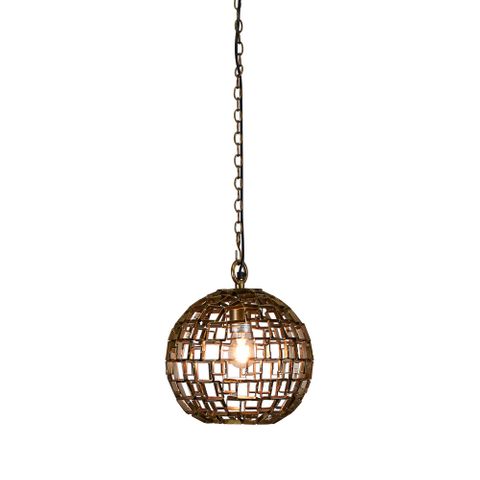 Mondrian Ceiling Pendant Small Antique Brass