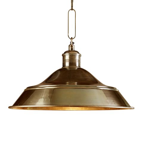 Palladium Hanging Lamp Antique Brass