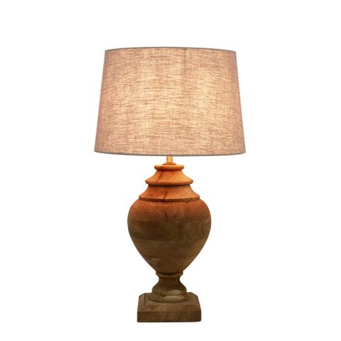 Amphora Table Lamp Base Small Dark Natural