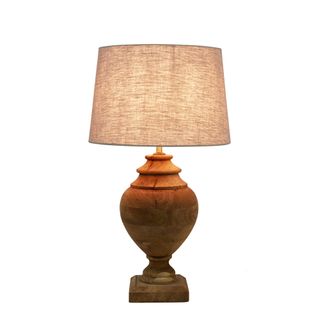 Amphora Table Lamp Base Small Dark Natural