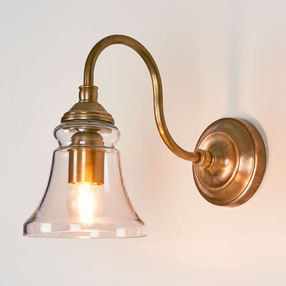 Antique brass deals bathroom wall lights