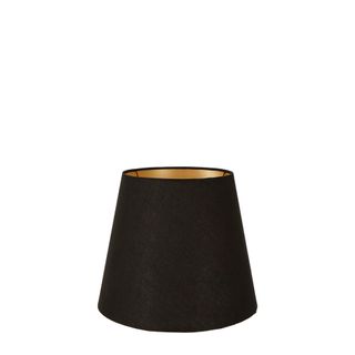 Linen Taper Lamp Shade XXS Black with Gold Lining