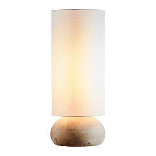 Pebble Large Base Only - Natural - Turned Wood Table Lamp Base Only
