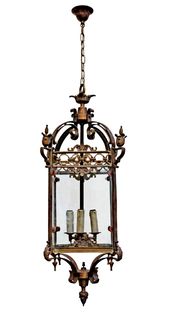 Riems Ceiling Pendant Medium Brass with three lamp holders