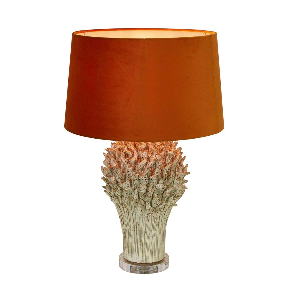 Orange ceramic on sale lamp base