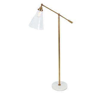 Verona Floor Lamp with Marble Base Brass