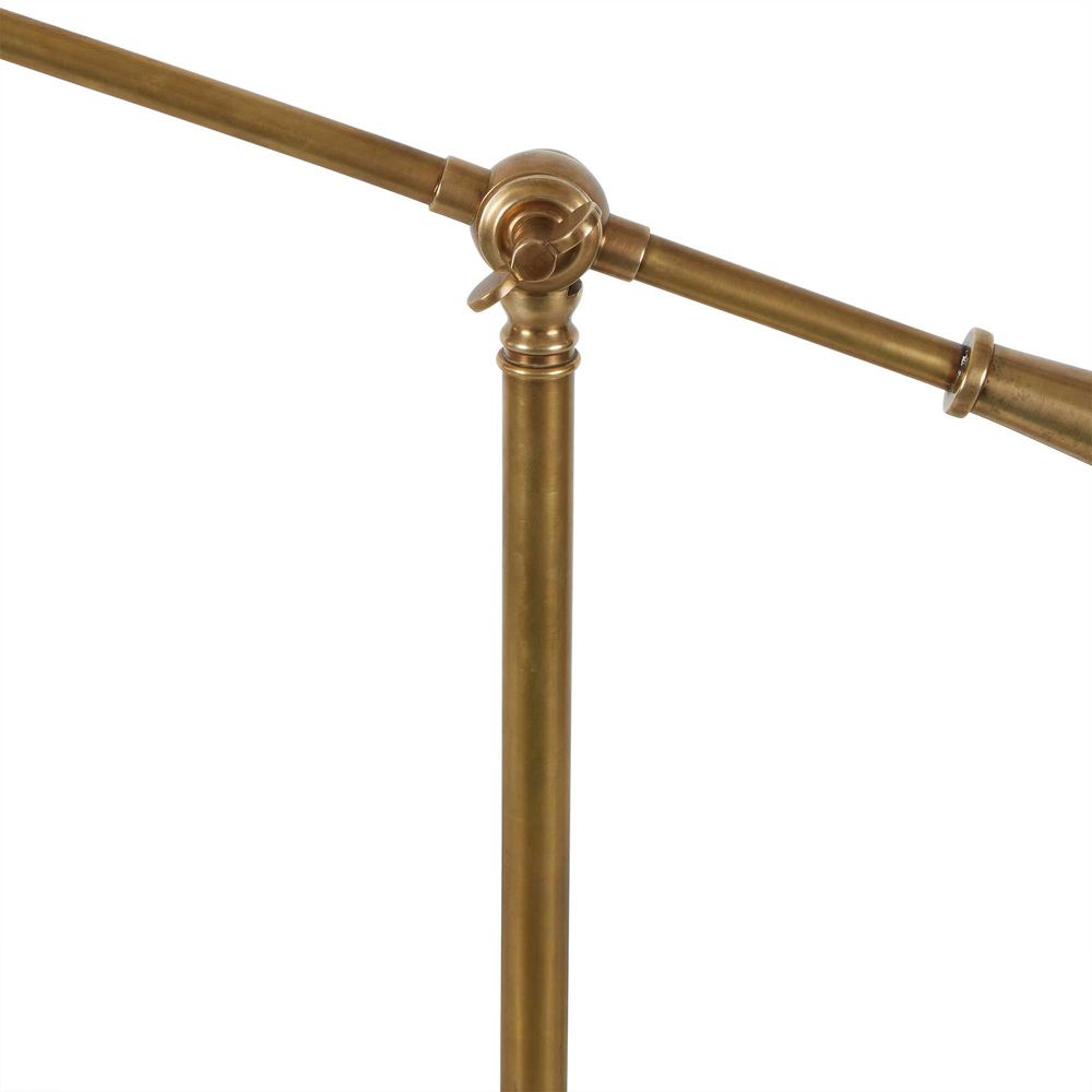 Antique brass and marble 2024 floor lamp