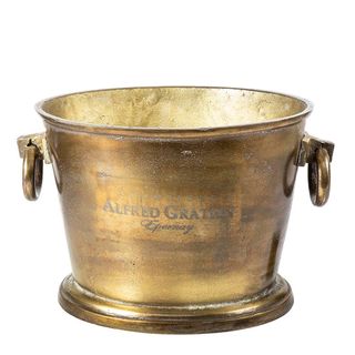 Oval Ice Bucket  Brass