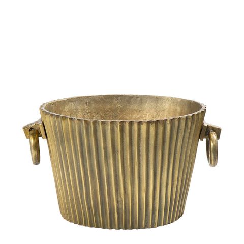 Oval Ice Bucket Dark Brass