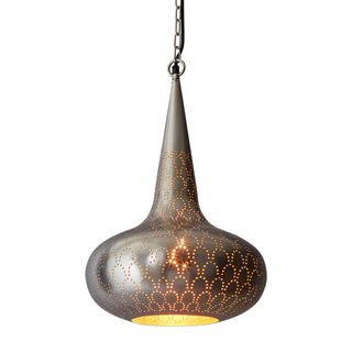 Cobra Perforated Conical Pendant Light Nickel