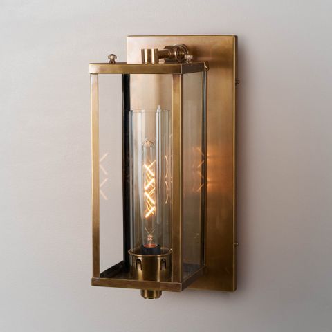 Pavillion Outdoor Wall Light Antique Brass