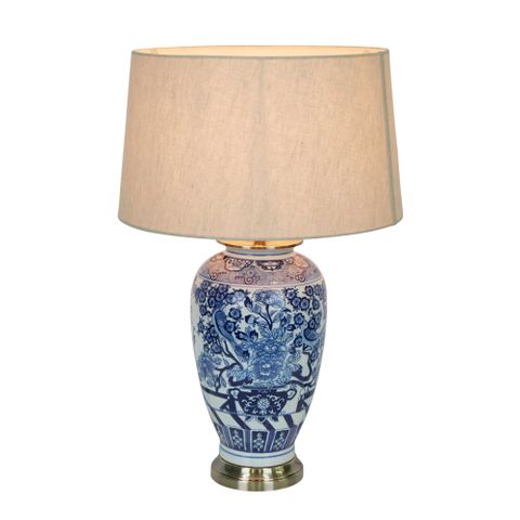 Gracie Porcelain Table Lamp Base Blue and White