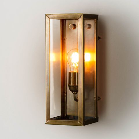 Goodman Outdoor Wall Light Small Antique Brass