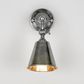 Utopia Wall Light with Metal Shade Antique Silver