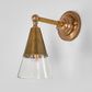 Otto Wall Light With Glass Shade Antique Brass