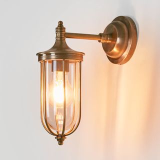 Noosa Outdoor Wall Light Antique Brass