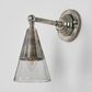 Otto Wall Light With Glass Shade Antique Silver